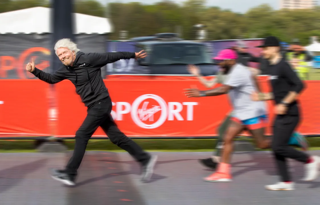 And they’re off! Sir Richard Branson welcomes crowds to inaugural Virgin Sport Festival of Fitness