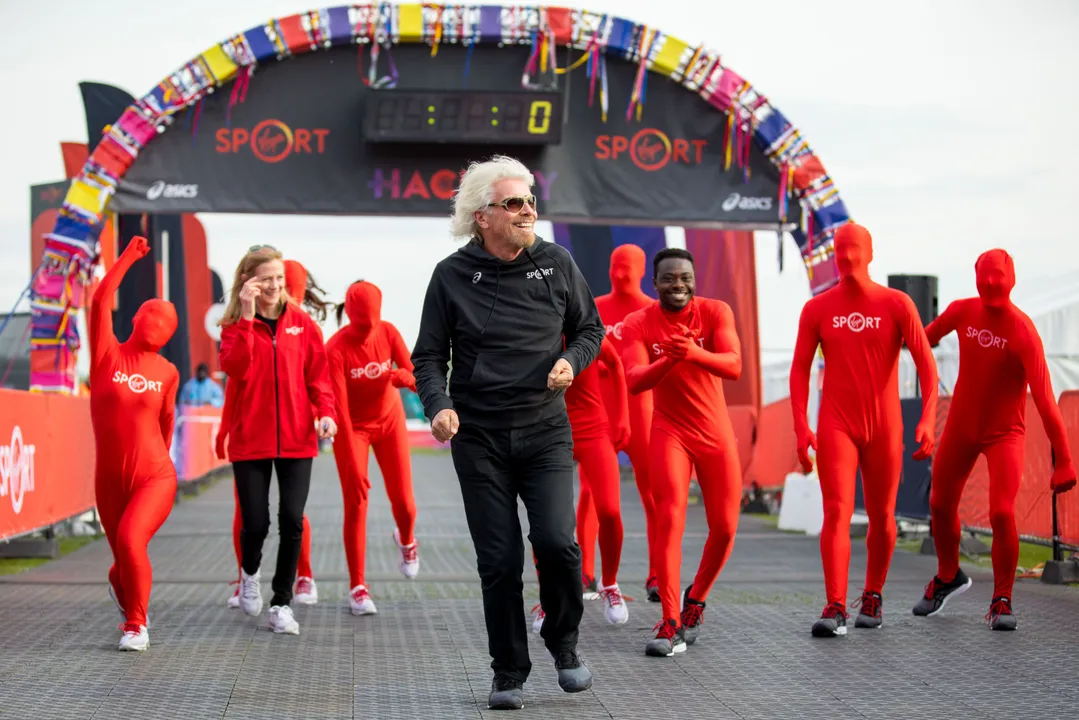 And they’re off! Sir Richard Branson welcomes crowds to inaugural Virgin Sport Festival of Fitness