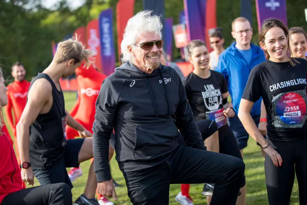 And they’re off! Sir Richard Branson welcomes crowds to inaugural Virgin Sport Festival of Fitness